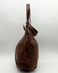 Lucky Brown Italian Leather Shoulder Bag