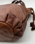 Lucky Brown Italian Leather Shoulder Bag