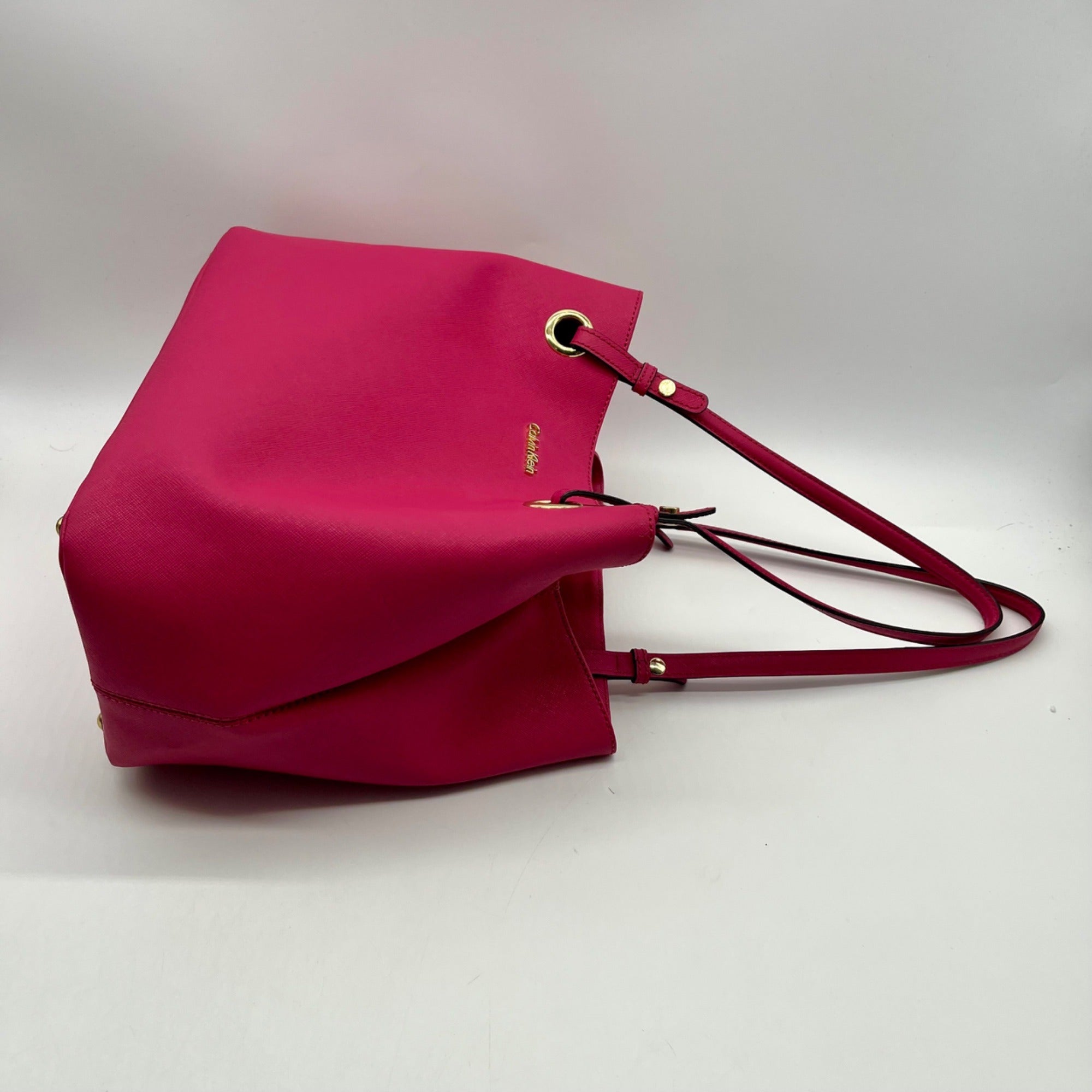 Calvin Klein Pink Faux Leather Tote