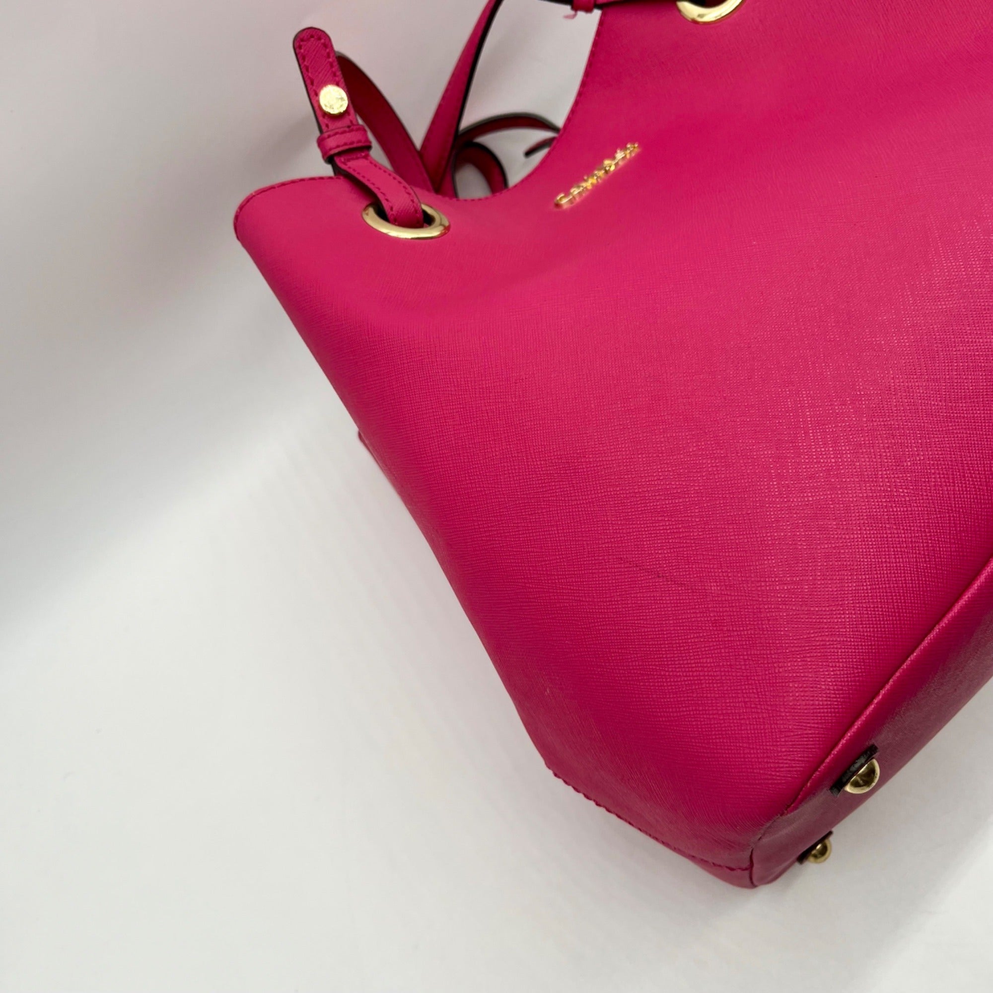 Calvin Klein Pink Faux Leather Tote