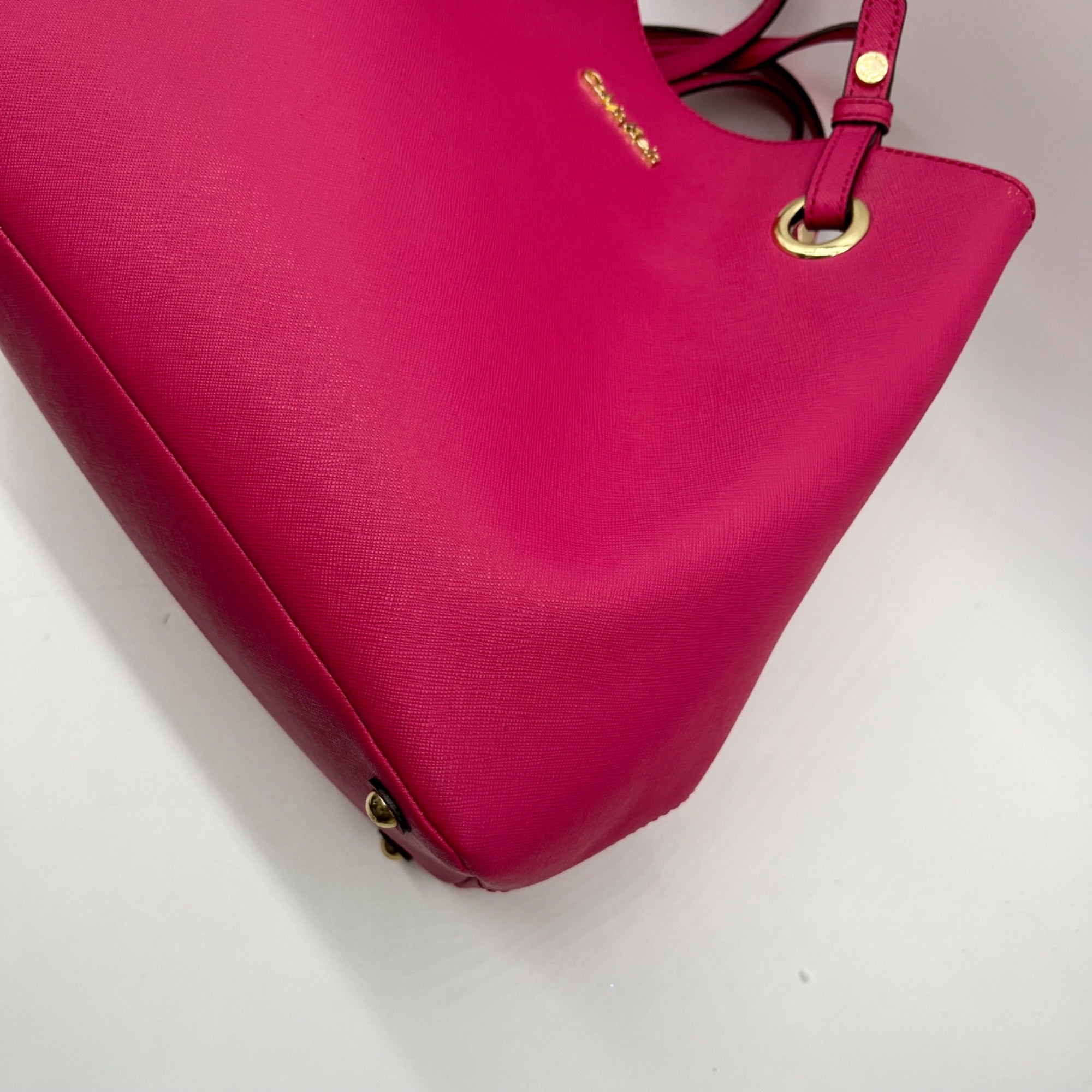 Calvin Klein Pink Faux Leather Tote