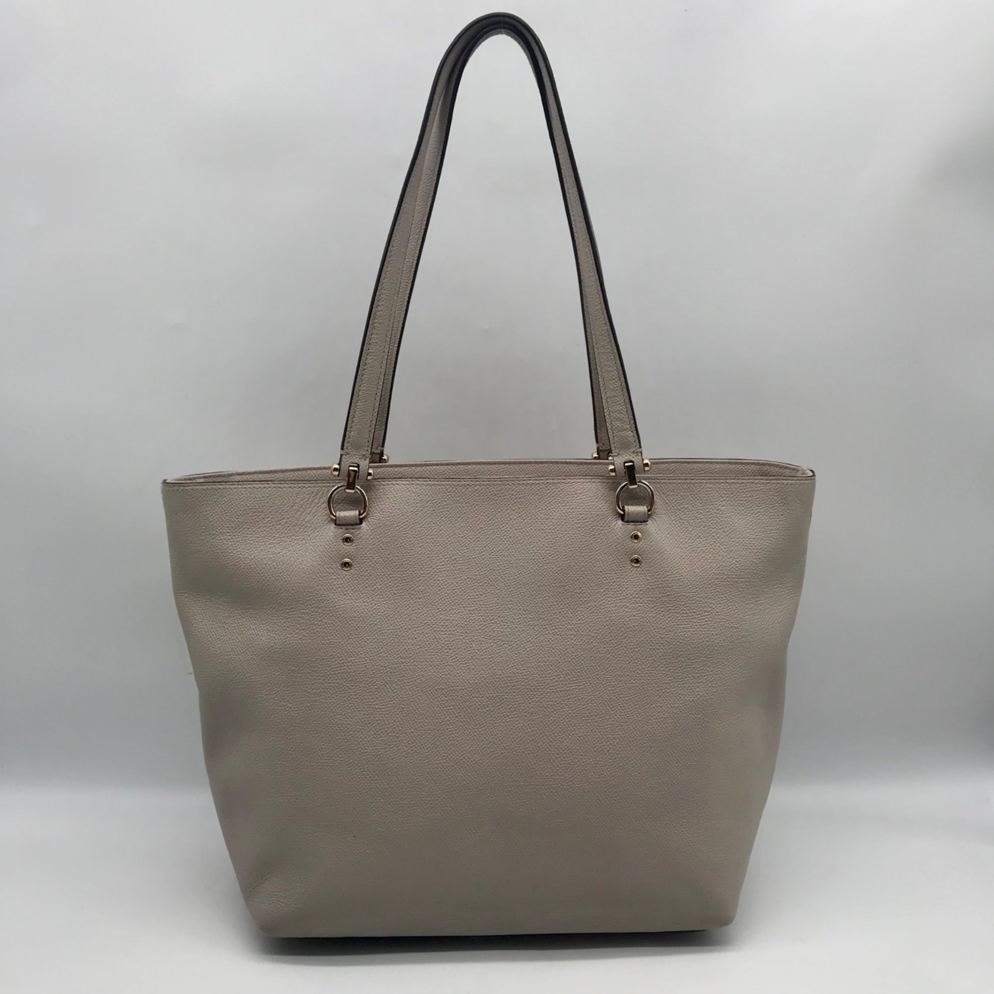 Coach Grey Leather Town Car Tote Bag
