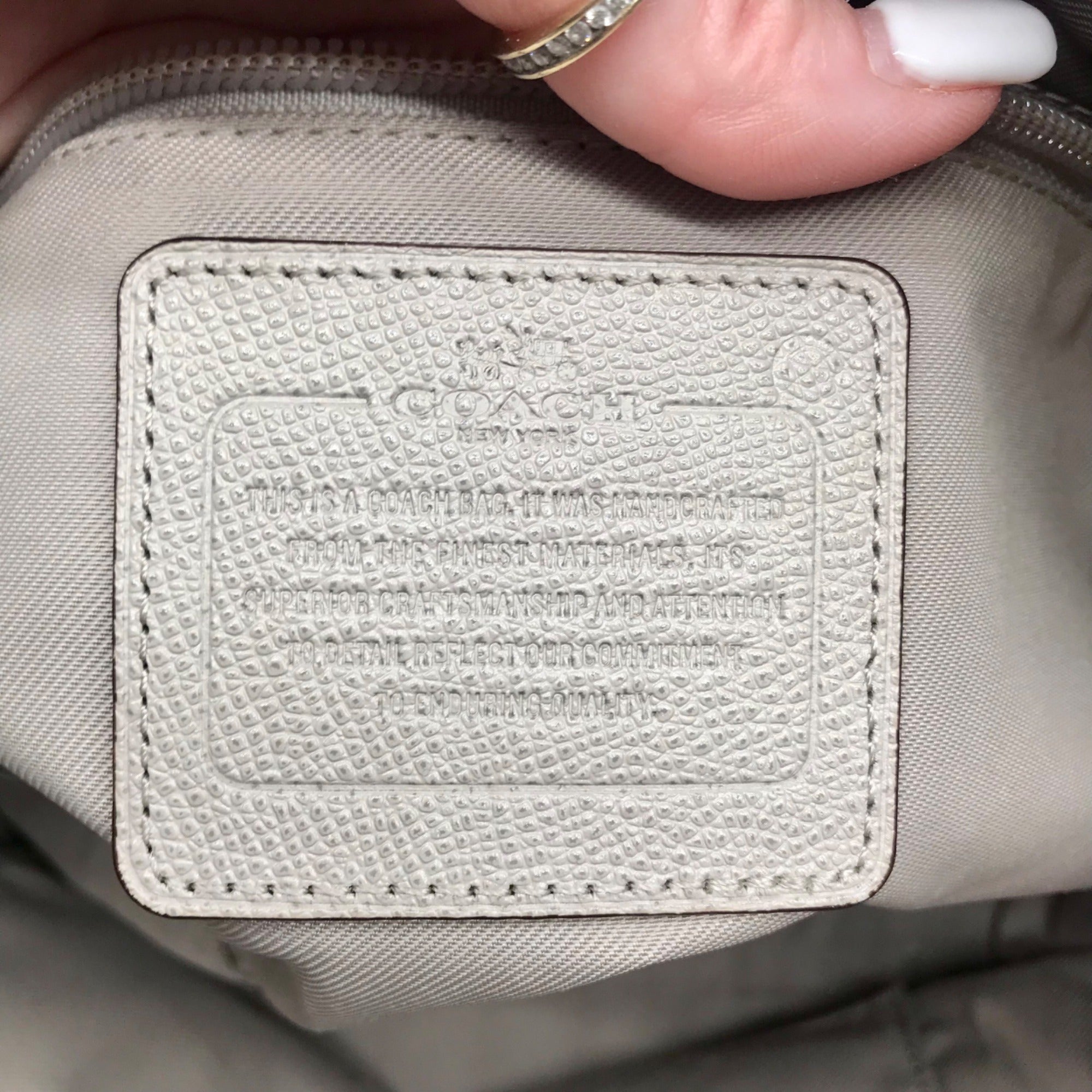 Coach Grey Leather Town Car Tote Bag