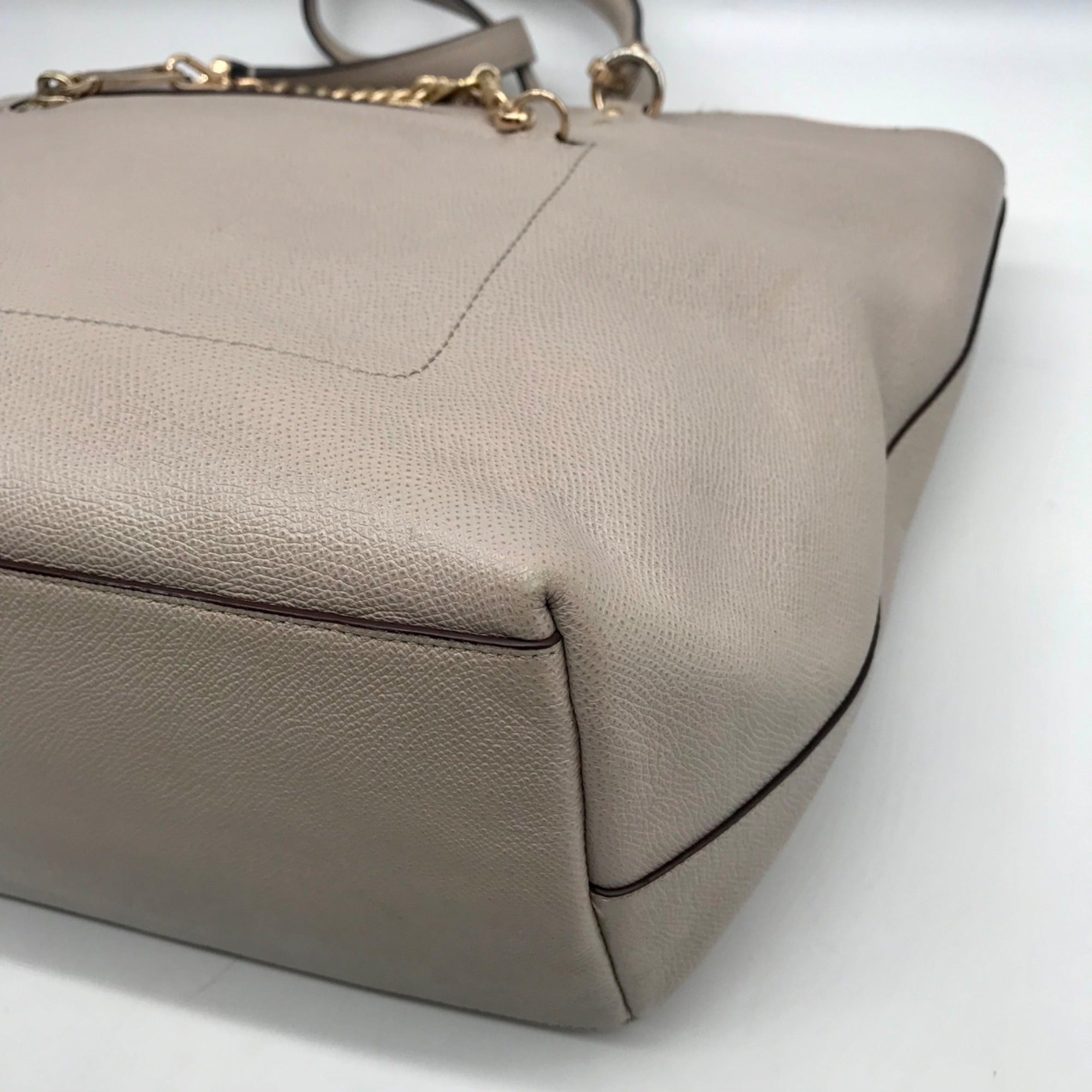 Coach Grey Leather Town Car Tote Bag