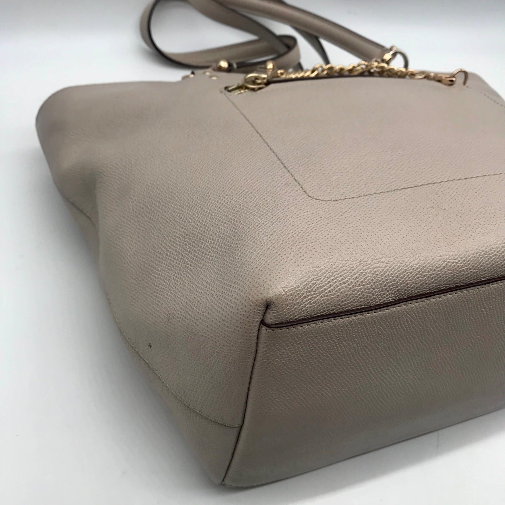 Coach Grey Leather Town Car Tote Bag