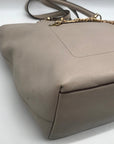 Coach Grey Leather Town Car Tote Bag
