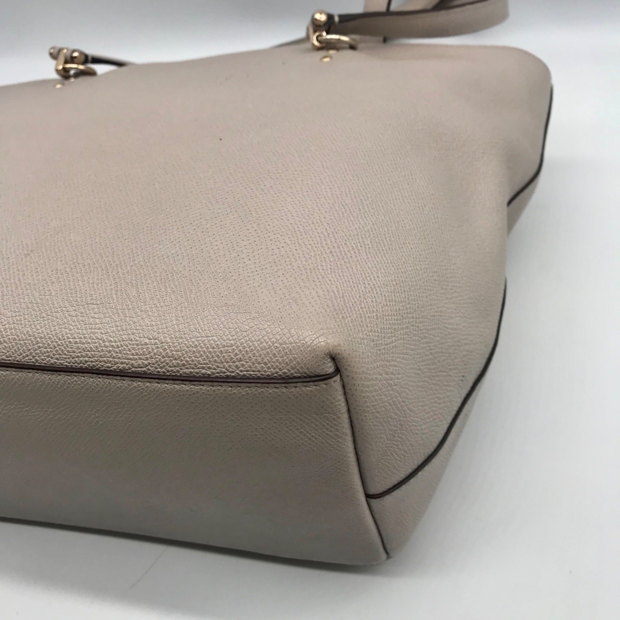 Coach Grey Leather Town Car Tote Bag