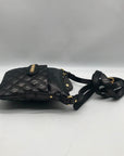 Juicy Couture Black Quilted Leather Crossbody Bag