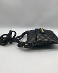 Juicy Couture Black Quilted Leather Crossbody Bag