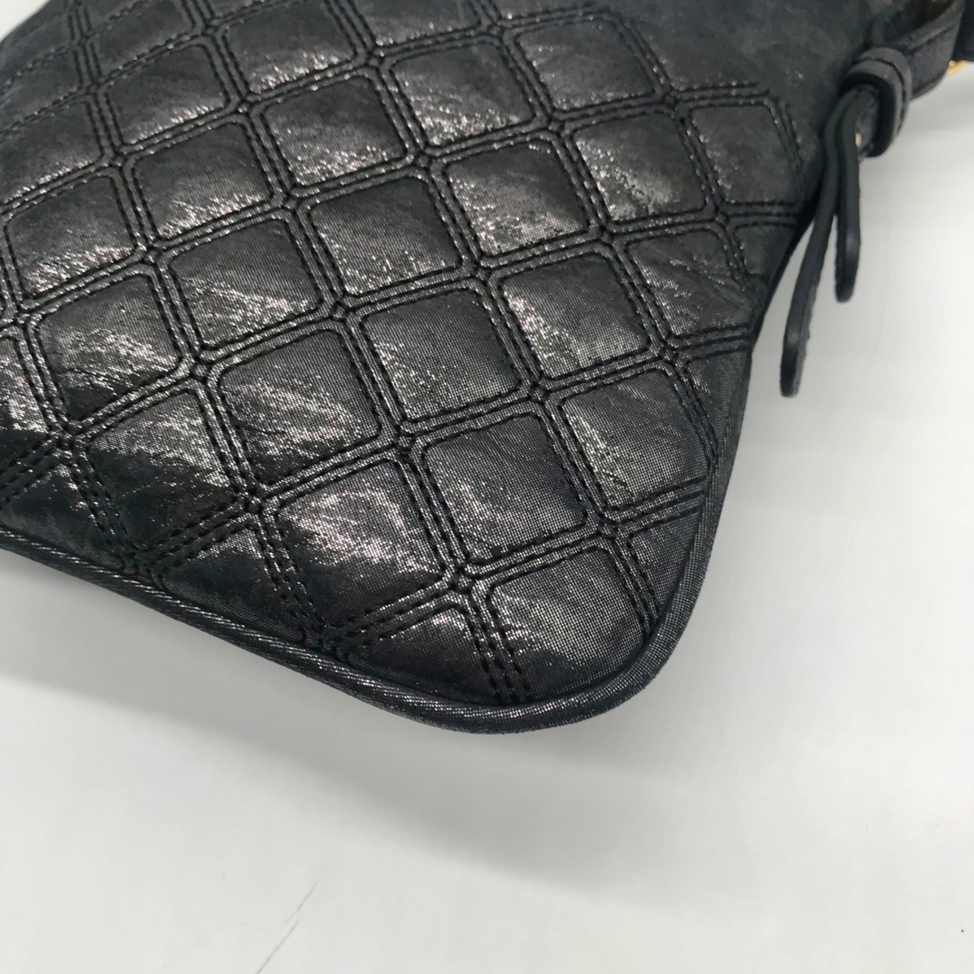 Juicy Couture Black Quilted Leather Crossbody Bag