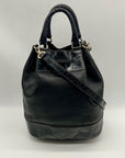 Furla Black Croc-Embossed Leather Tote Bag