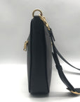 Coach Black Polished Pebbled Leather Chaise Crossbody C8483