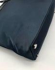 Michael Kors Navy Blue Nylon & Leather Winston Tote Bag
