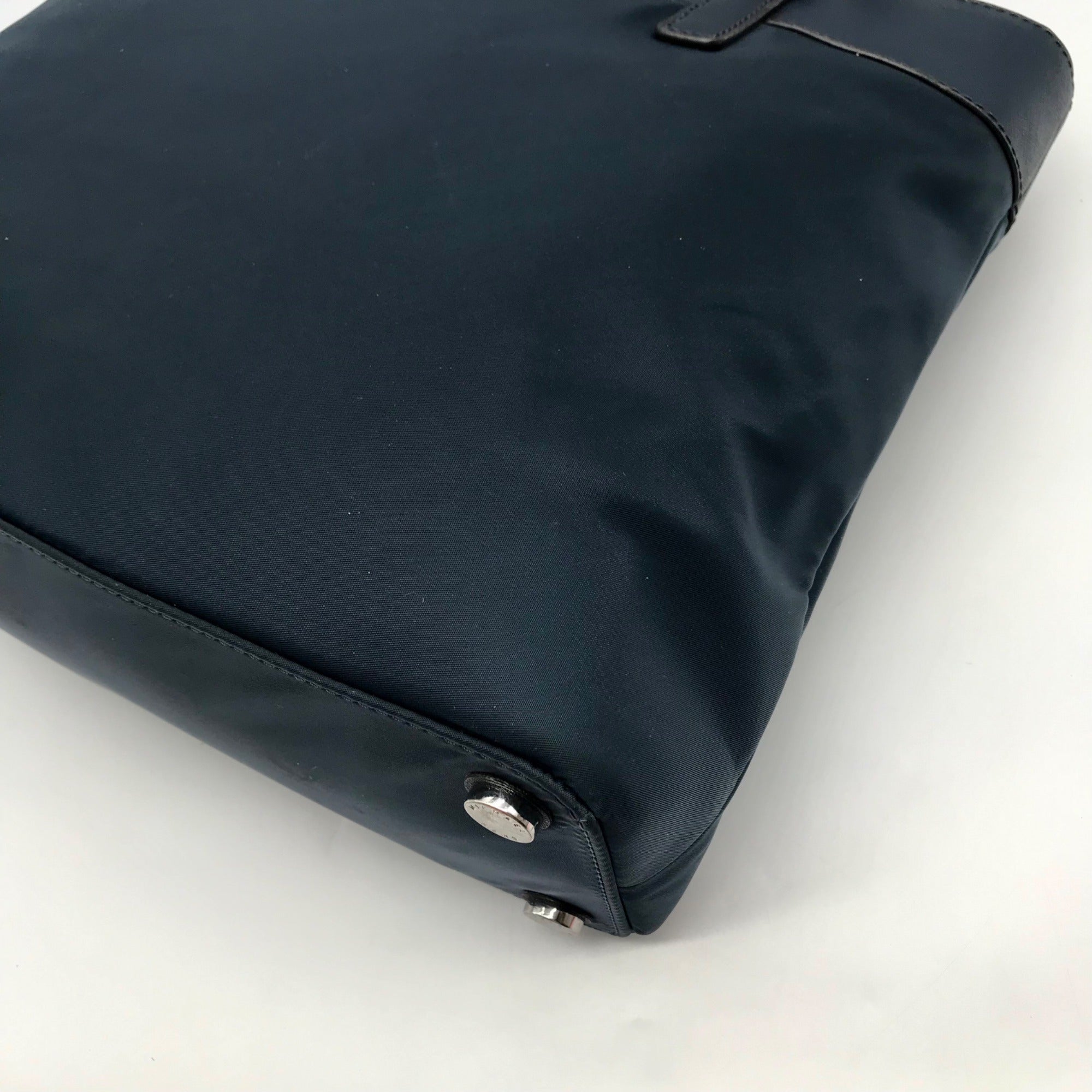 Michael Kors Navy Blue Nylon &amp; Leather Winston Tote Bag