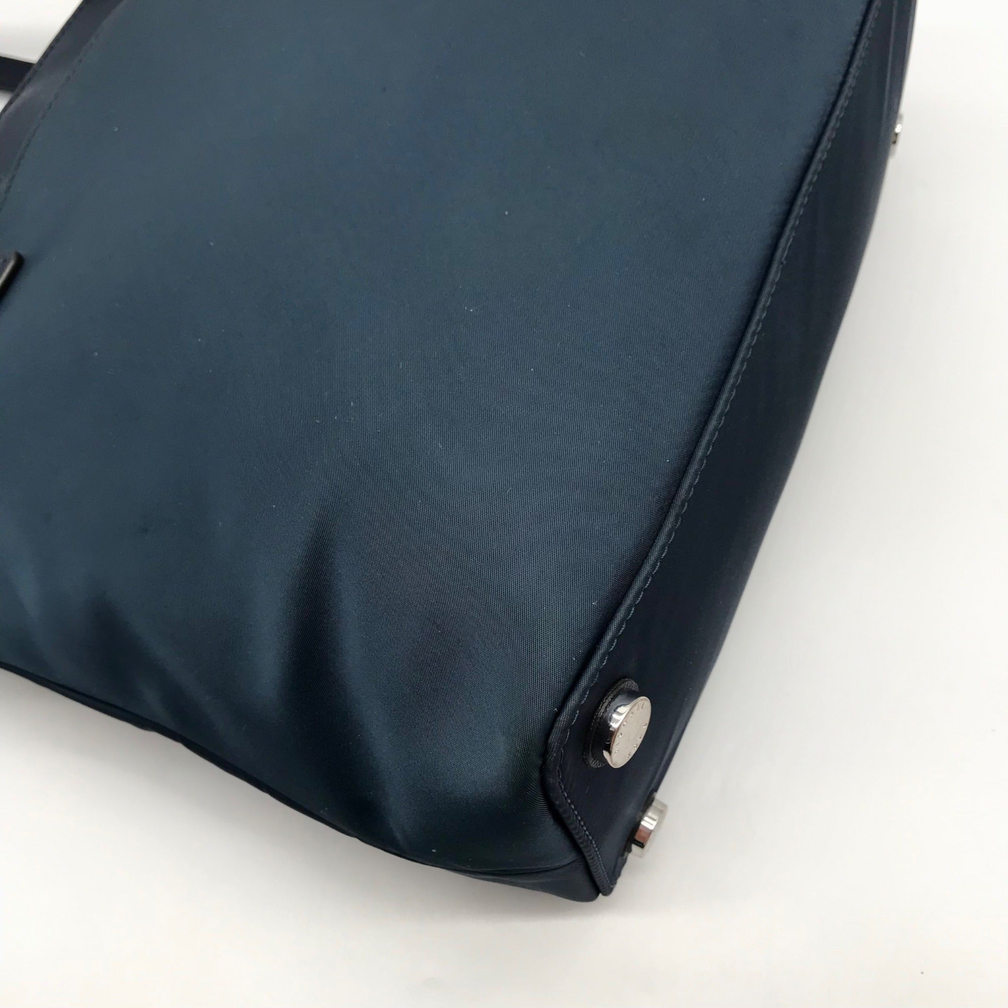 Michael Kors Navy Blue Nylon &amp; Leather Winston Tote Bag