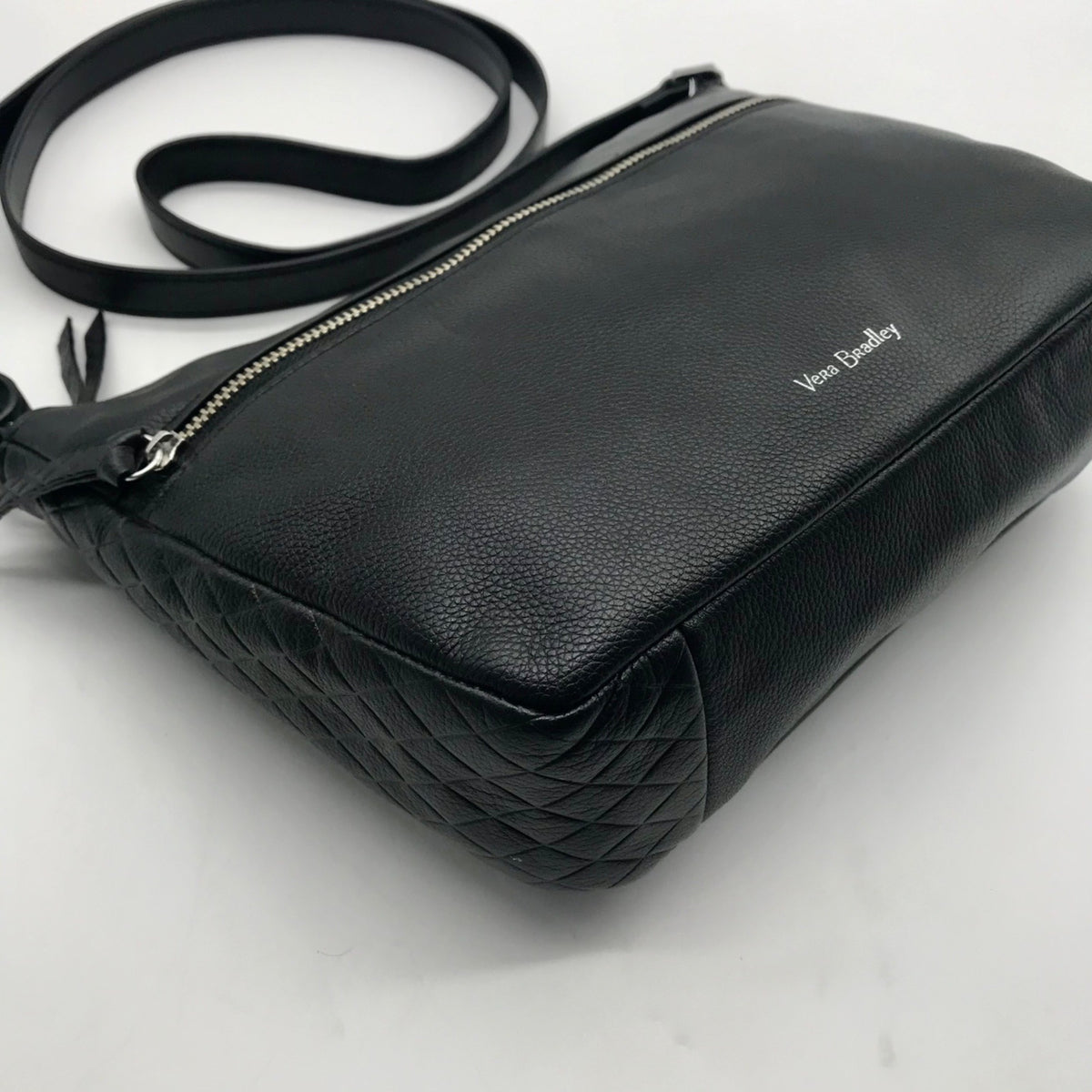 Vera Bradley Black Pebbled Leather Crossbody Bag