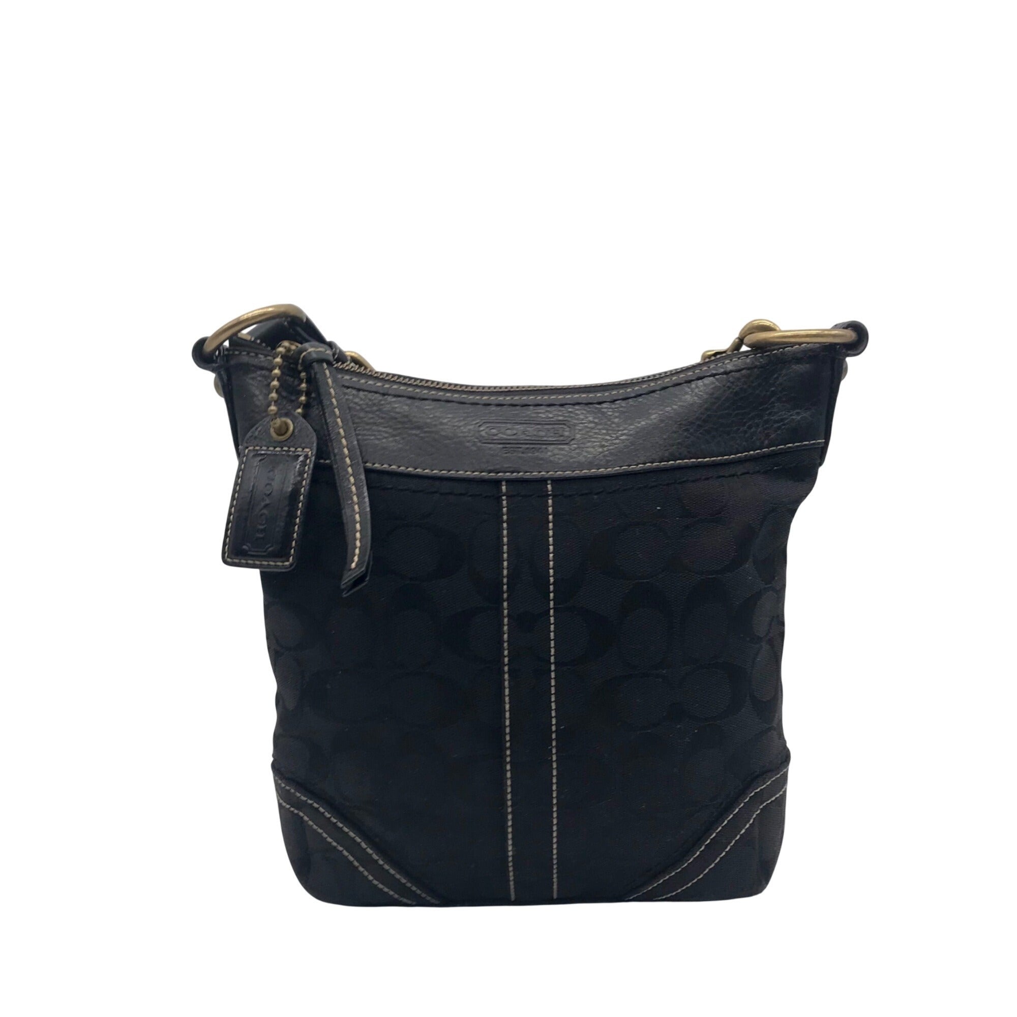 Coach Black Monogram Jacquard Canvas Legacy Crossbody Bag 10402