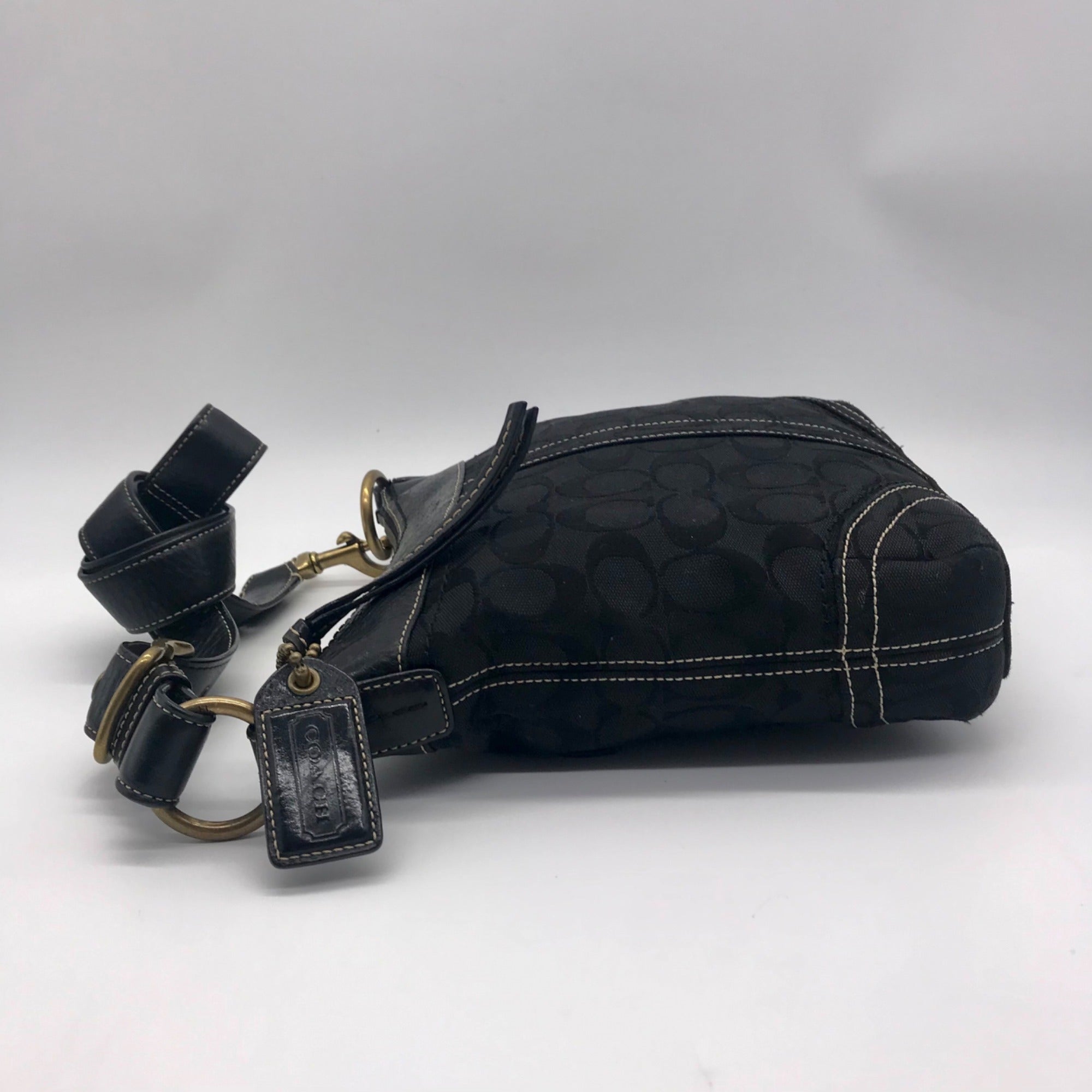 Coach Black Monogram Jacquard Canvas Legacy Crossbody Bag 10402