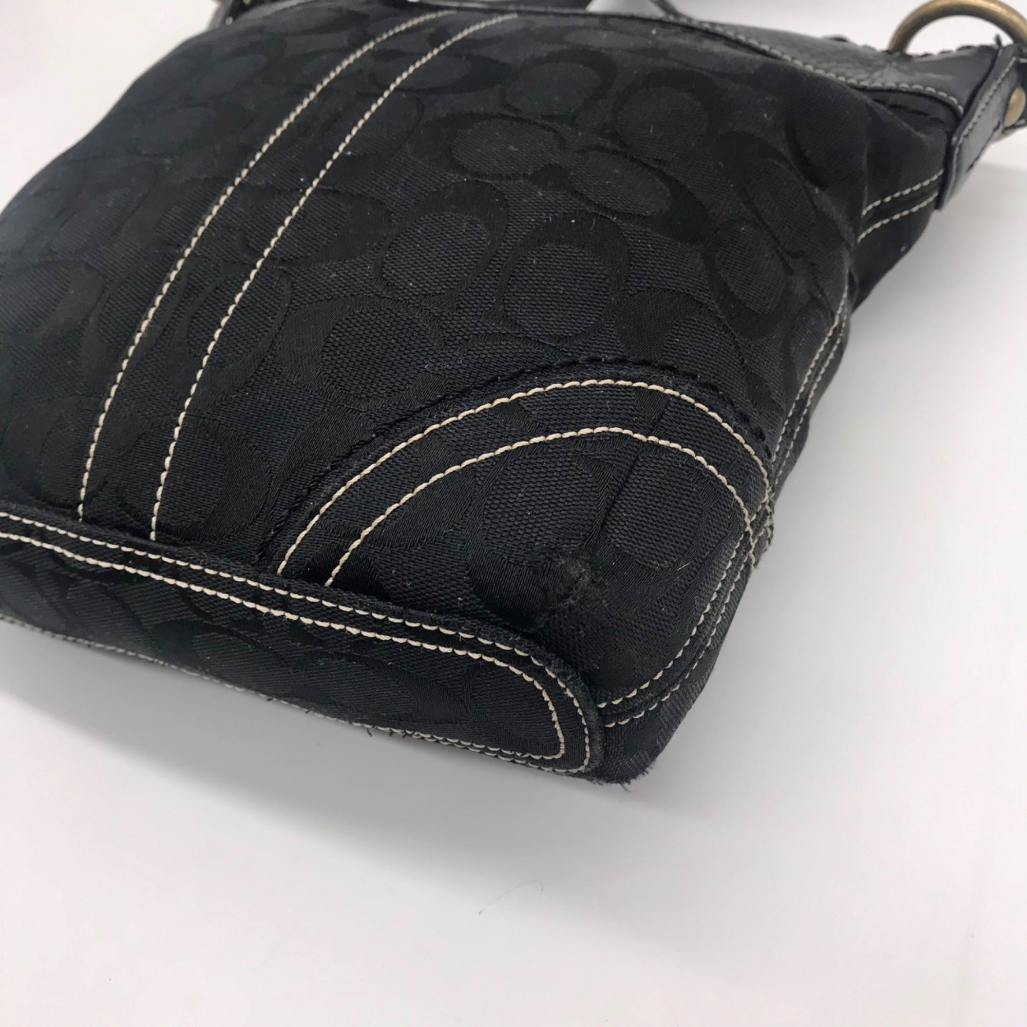 Coach Black Monogram Jacquard Canvas Legacy Crossbody Bag 10402
