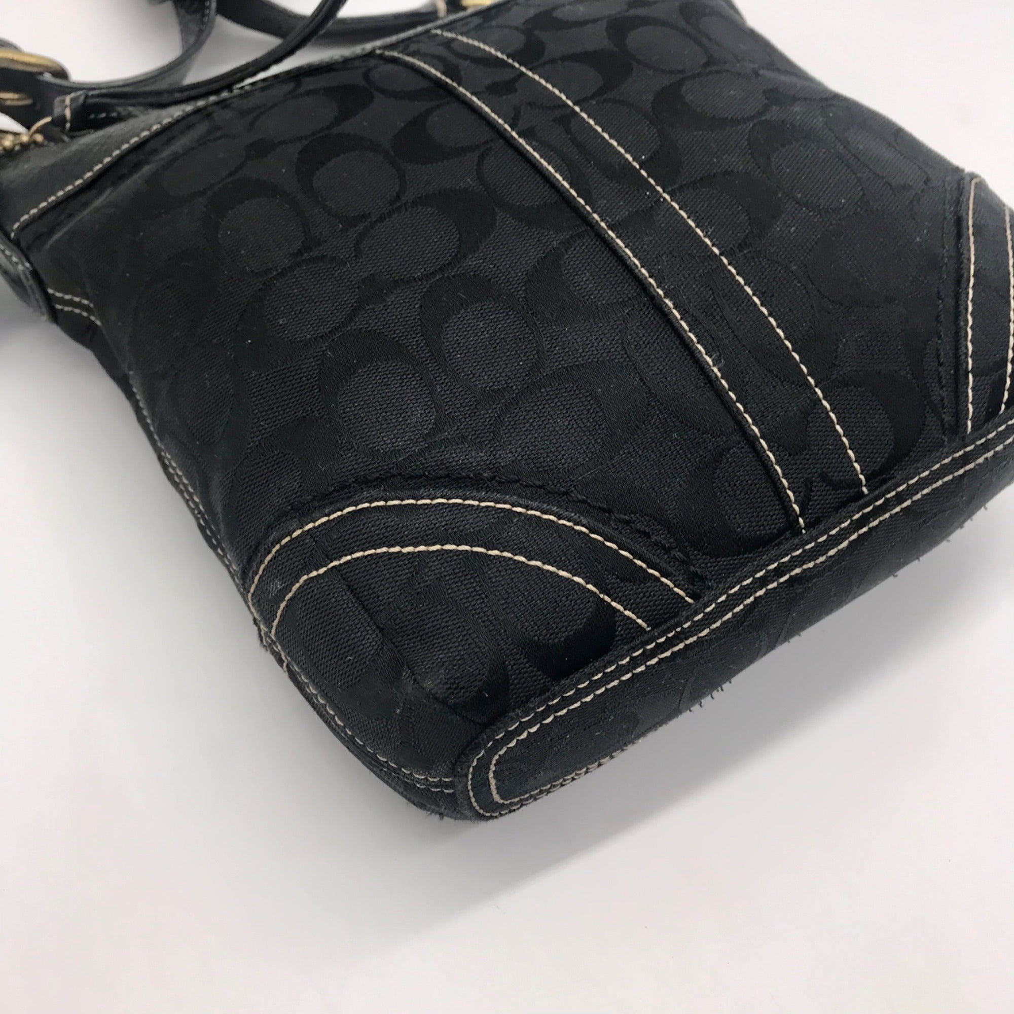 Coach Black Monogram Jacquard Canvas Legacy Crossbody Bag 10402
