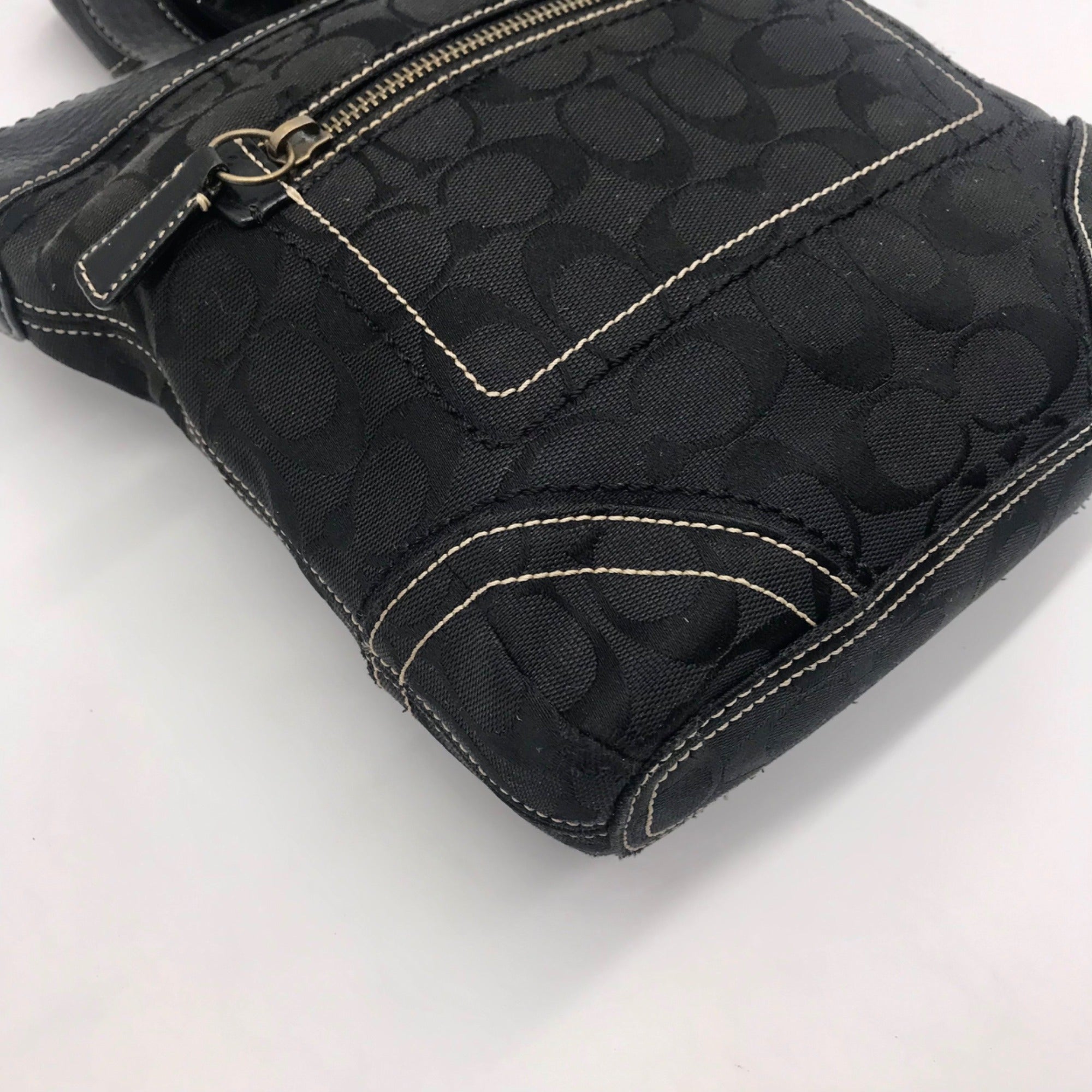 Coach Black Monogram Jacquard Canvas Legacy Crossbody Bag 10402