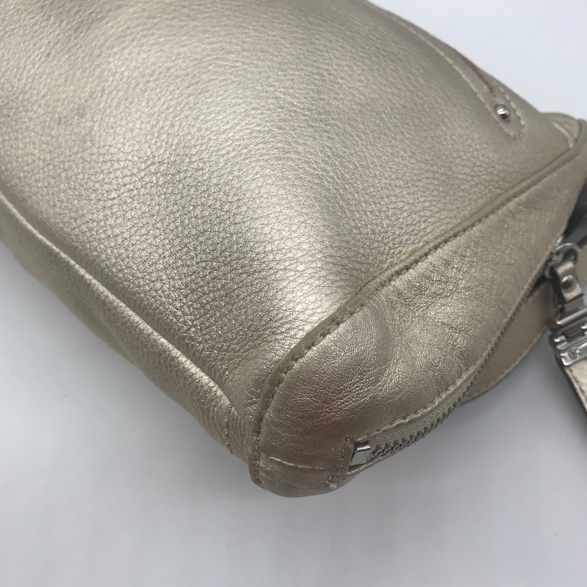 B. Makowsky Gold Convertible Shoulder Bag