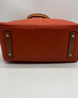 Dooney And Bourke Burnt Orange Pebbled Leather Satchel