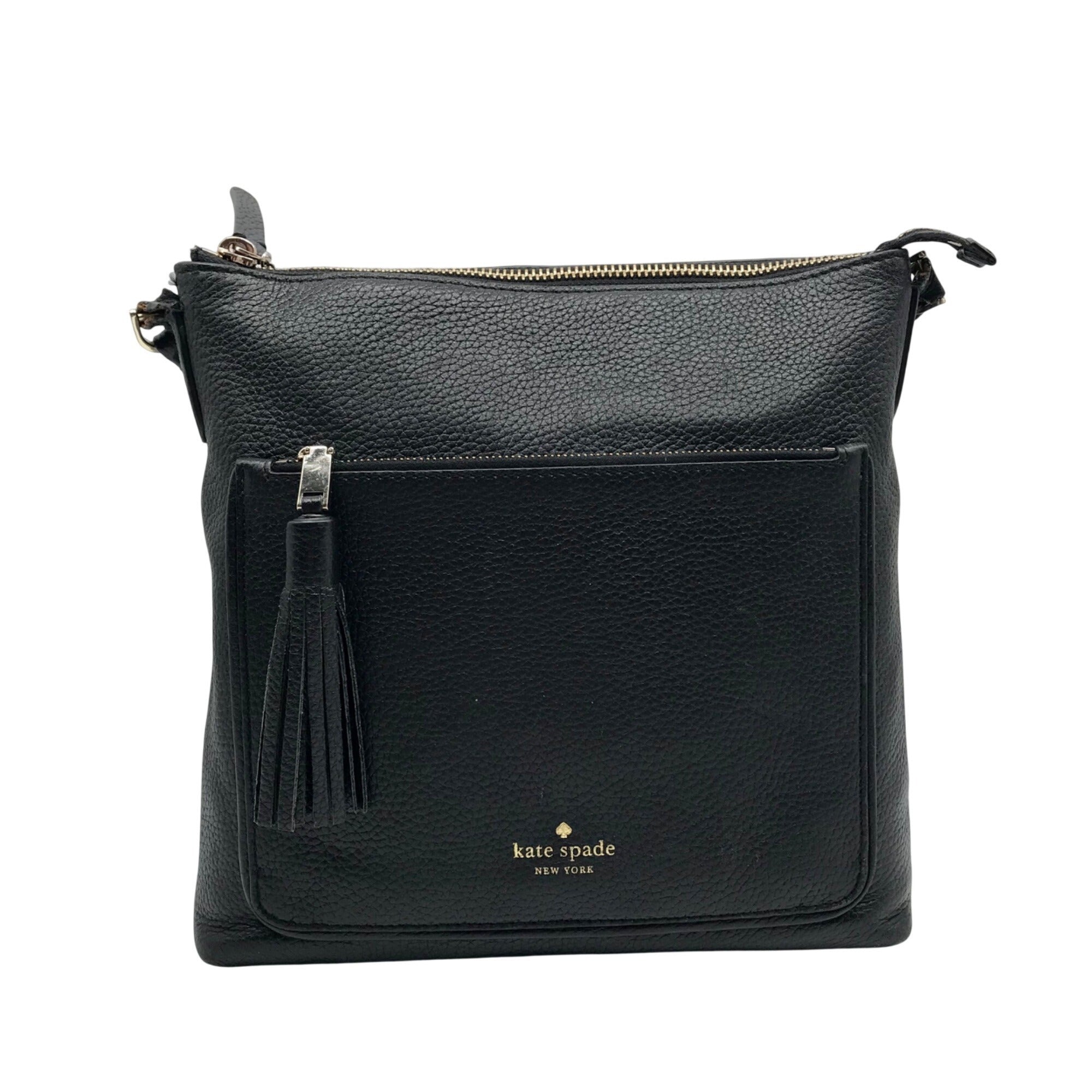 Kate Spade Black Pebbled Leather On Purpose Crossbody Bag