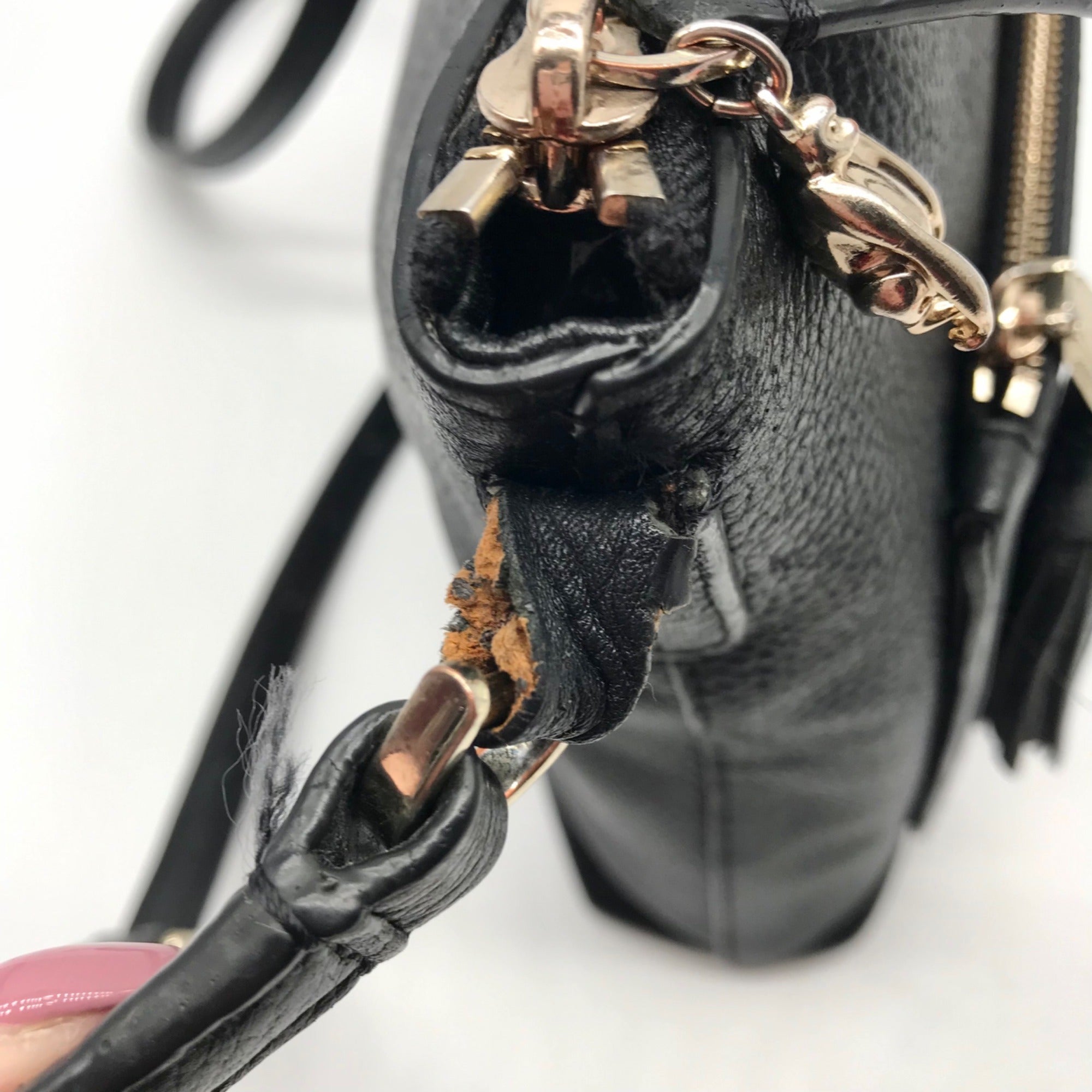 Kate Spade Black Pebbled Leather On Purpose Crossbody Bag