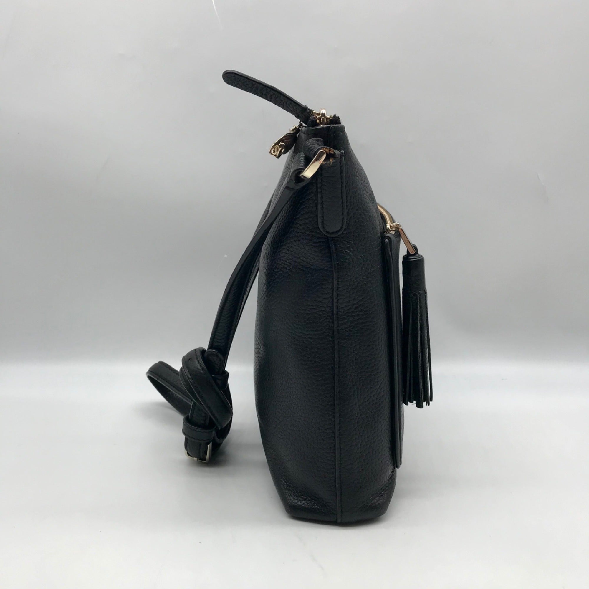 Kate Spade Black Pebbled Leather On Purpose Crossbody Bag