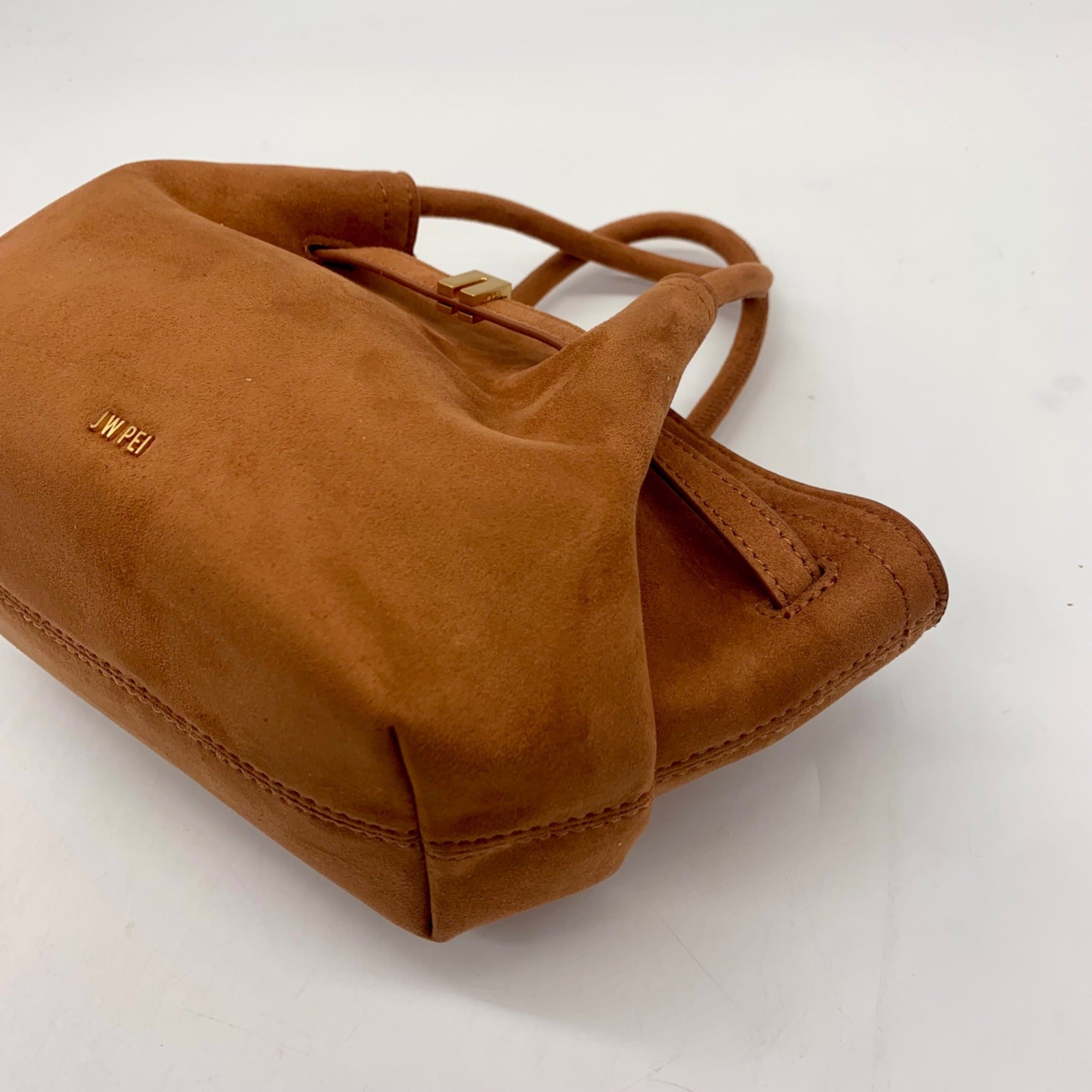 JW PEI Brown Faux Suede Hana Mini Tote Bag