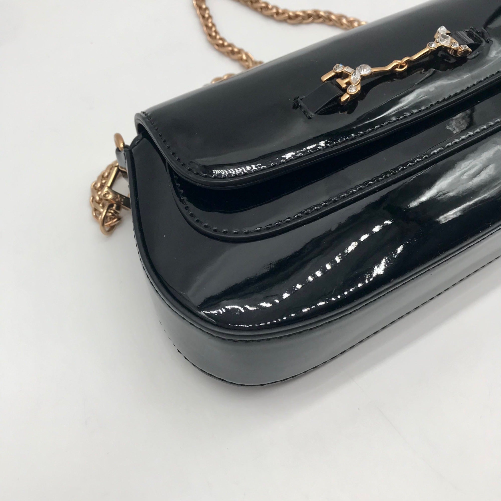 Sam Edelman Black Faux Leather Loraine Shoulder Bag