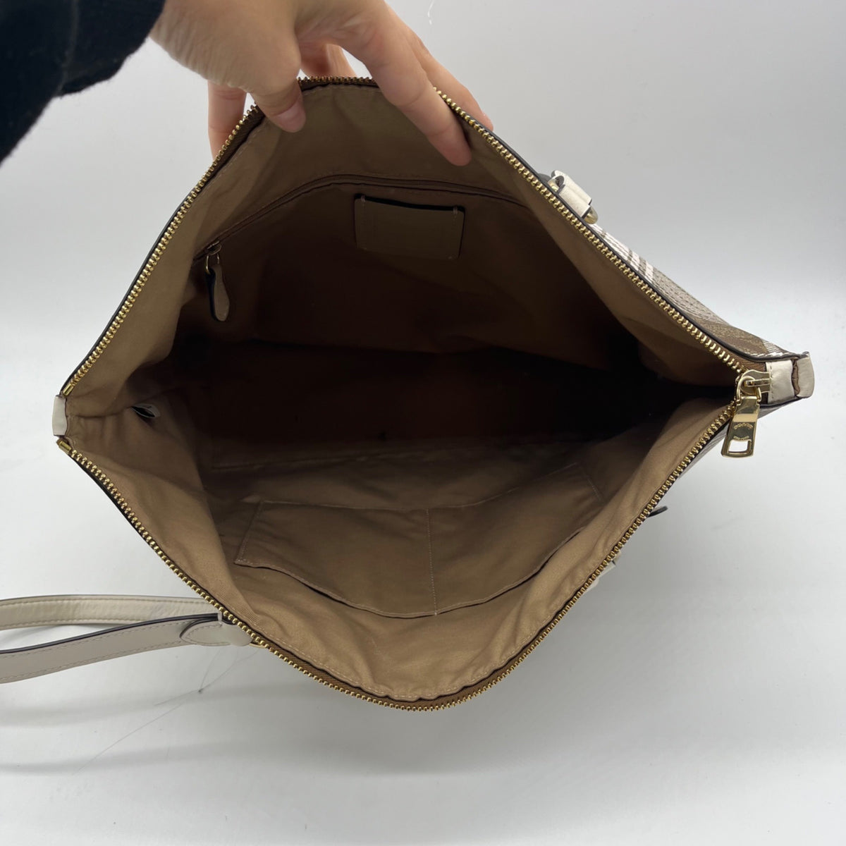 Coach Brown Signature Coated Canvas Gallery Tote Bag C0558