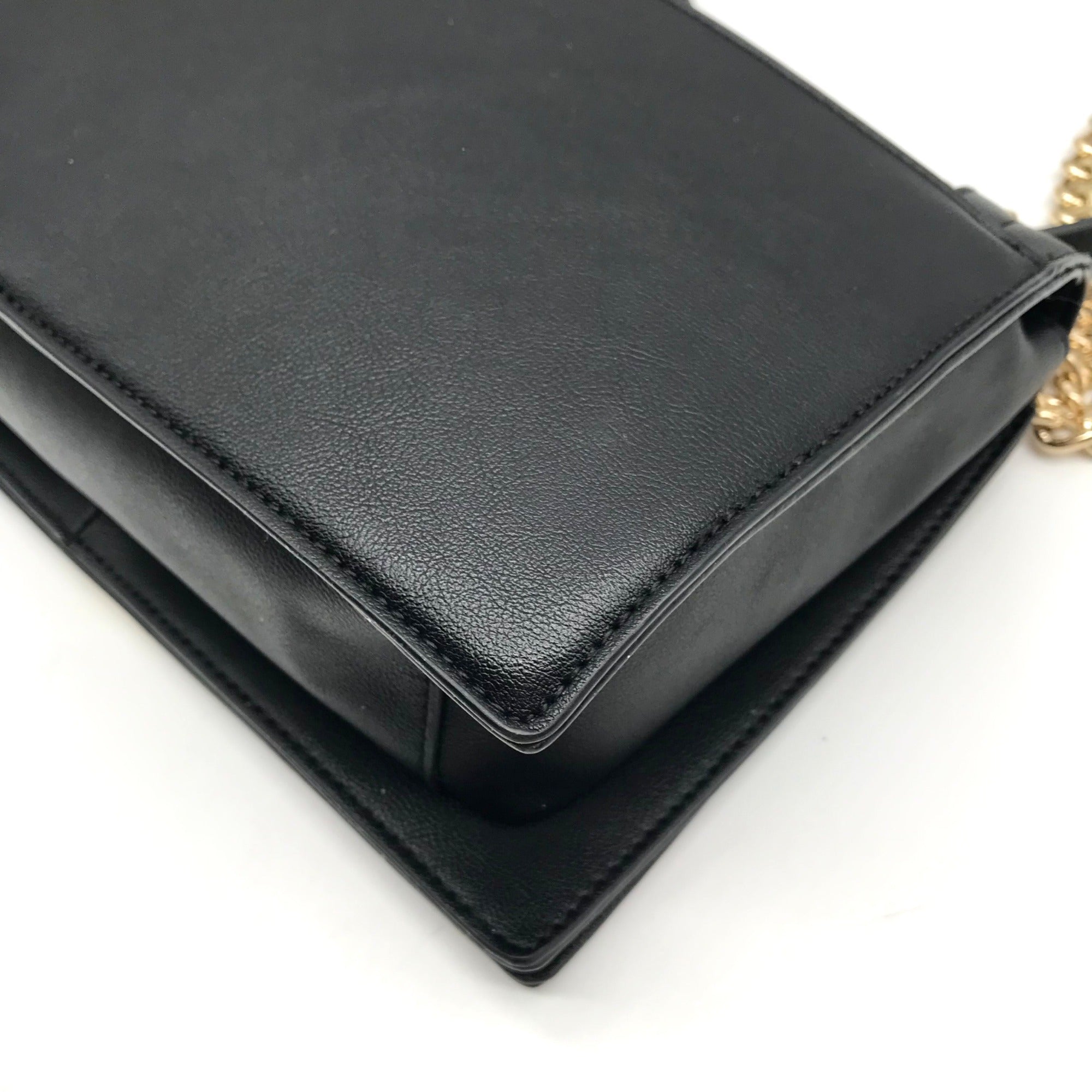 I.N.C. International Concepts Black Snake Embossed Ajae Flap Crossbody