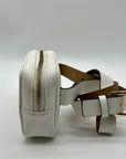 Michael Kors White Saffiano Leather Waist and Crossbody Bag