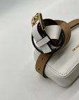 Michael Kors White Saffiano Leather Waist and Crossbody Bag