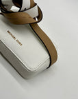 Michael Kors White Saffiano Leather Waist and Crossbody Bag
