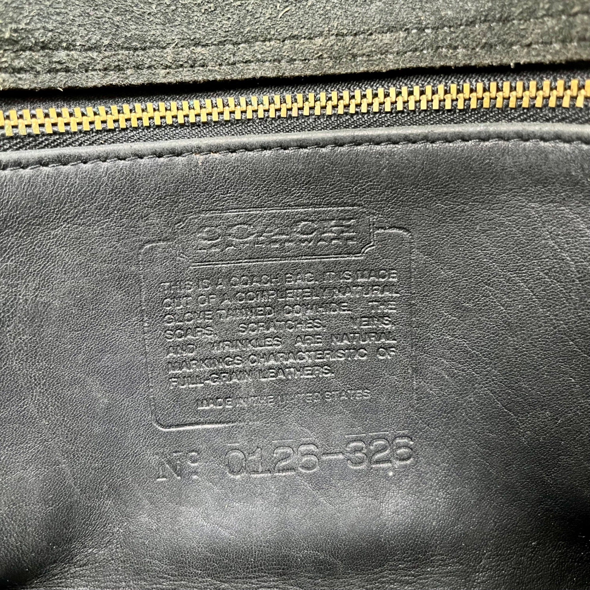 Coach Vintage Black Glovetanned Leather Devon Bag 326