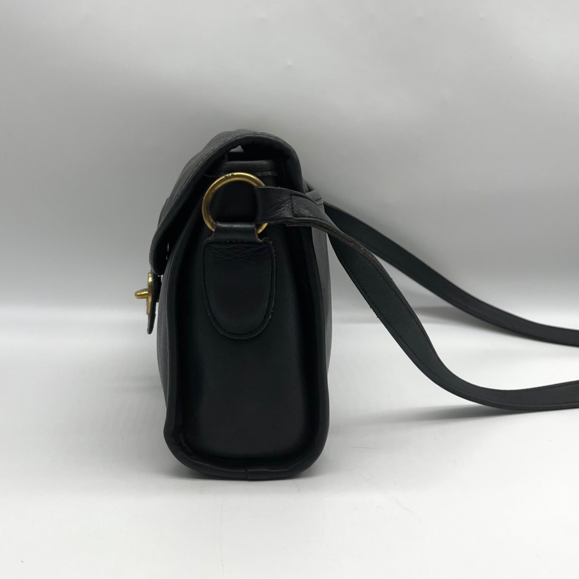 Coach Vintage Black Glovetanned Leather Devon Bag 326