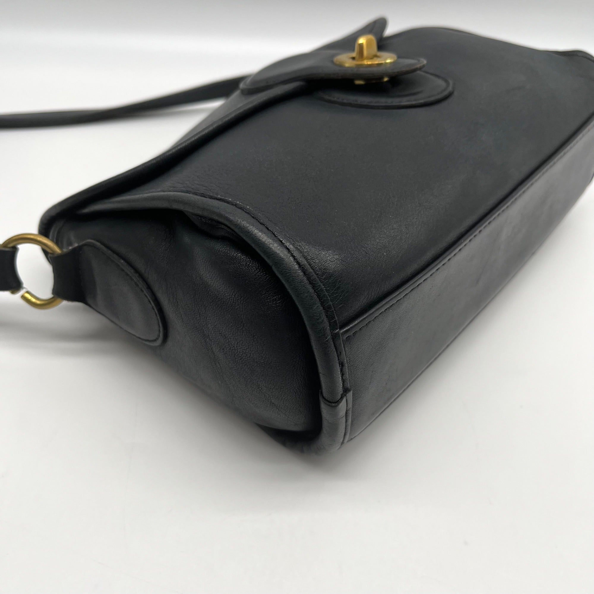Coach Vintage Black Glovetanned Leather Devon Bag 326