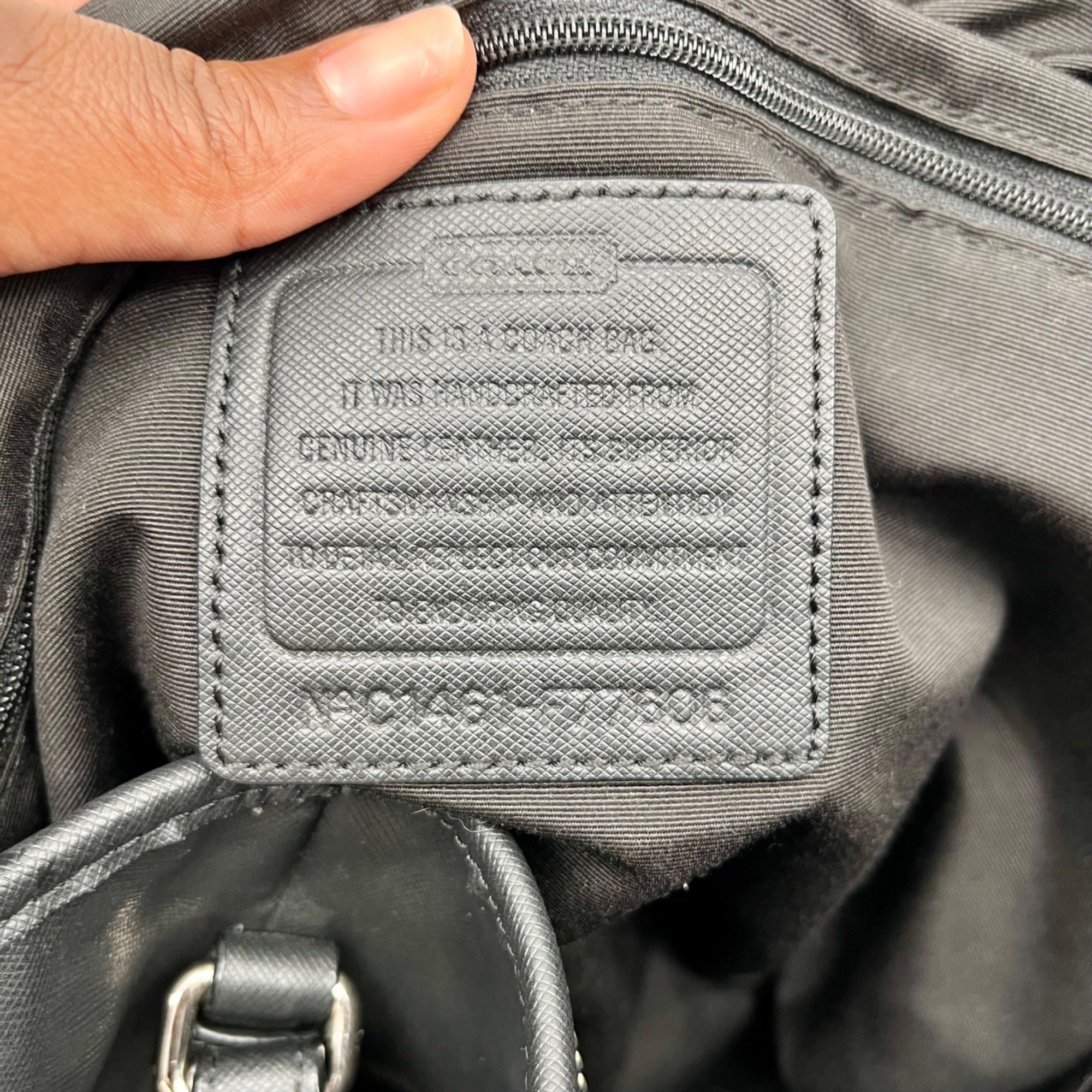 Coach Black Peyton Leather Shoulder Bag-F77606