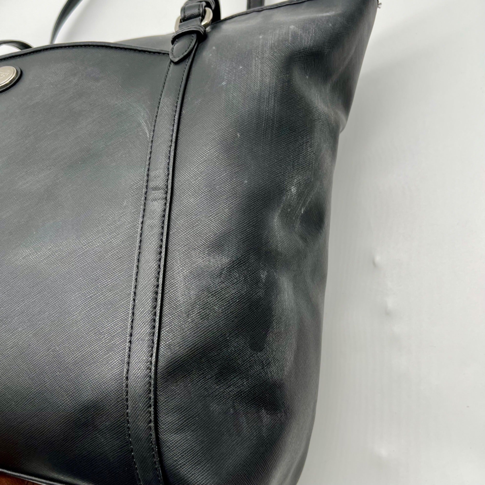 Coach Black Peyton Leather Shoulder Bag-F77606