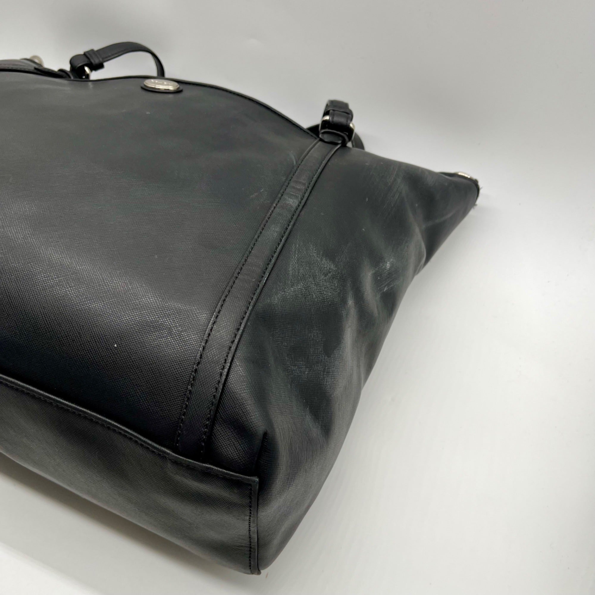 Coach Black Peyton Leather Shoulder Bag-F77606