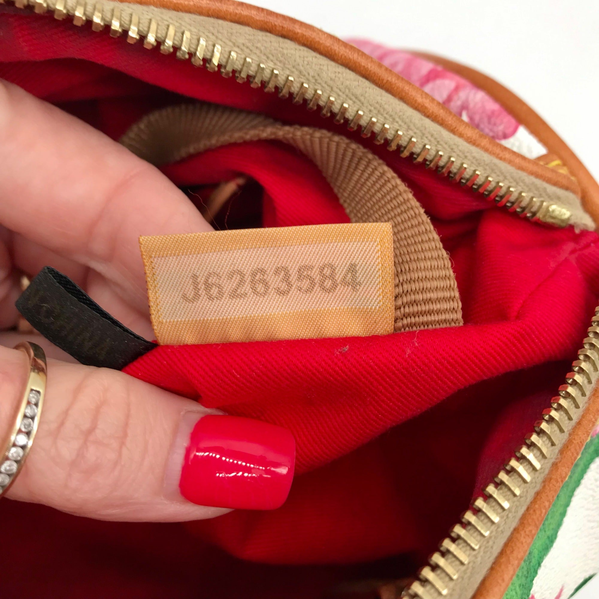 Dooney &amp; Bourke White Pebbled Grain Hydrangea Floral Pattern Satchel Bag