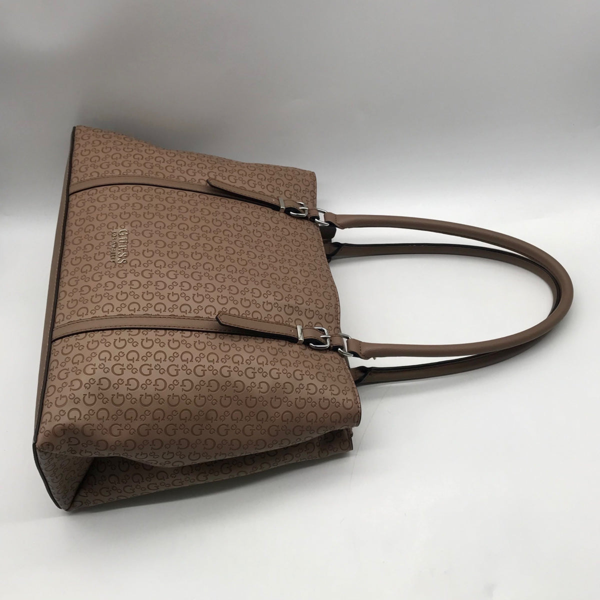 Guess Tan Faux Leather Tote Bag