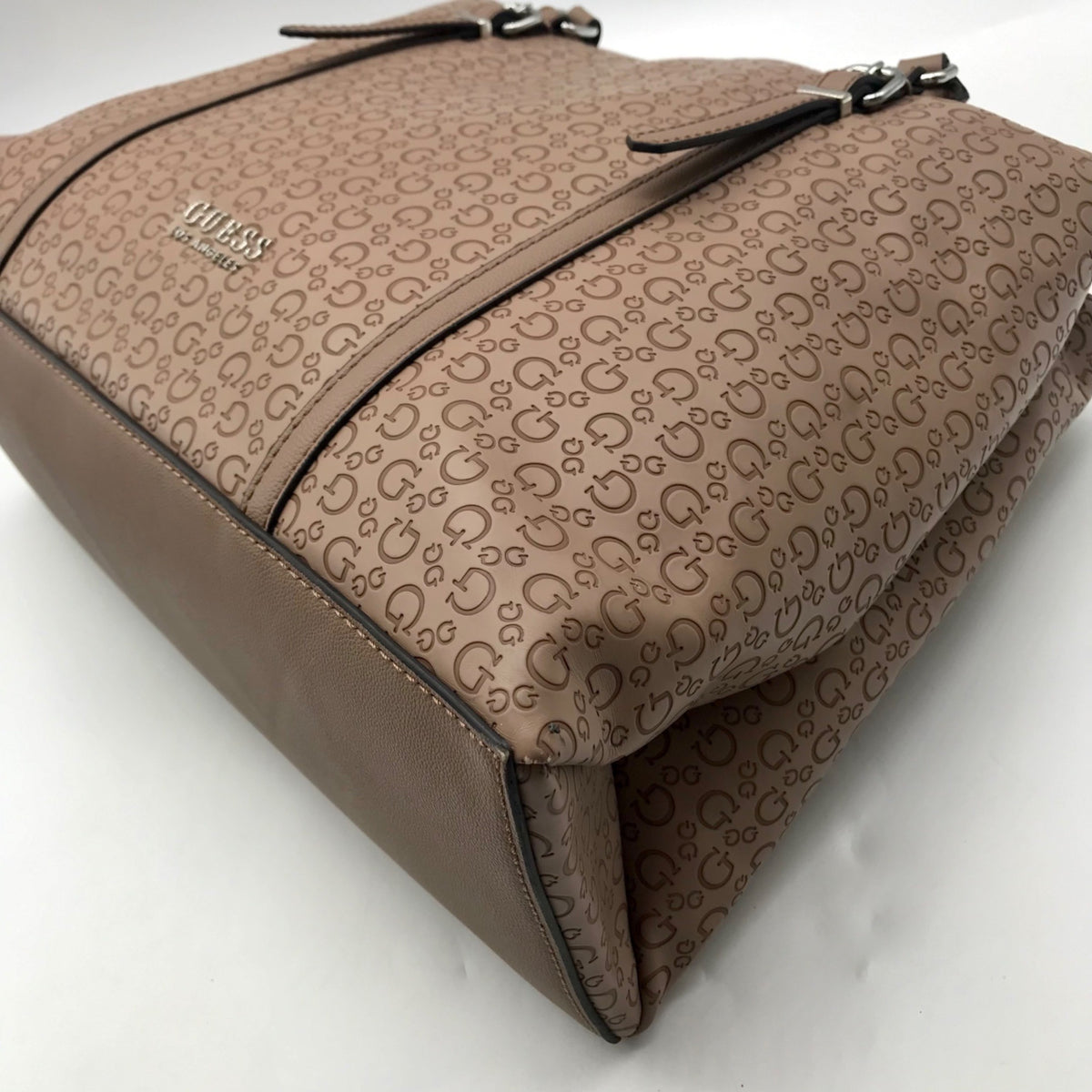 Guess Tan Faux Leather Tote Bag