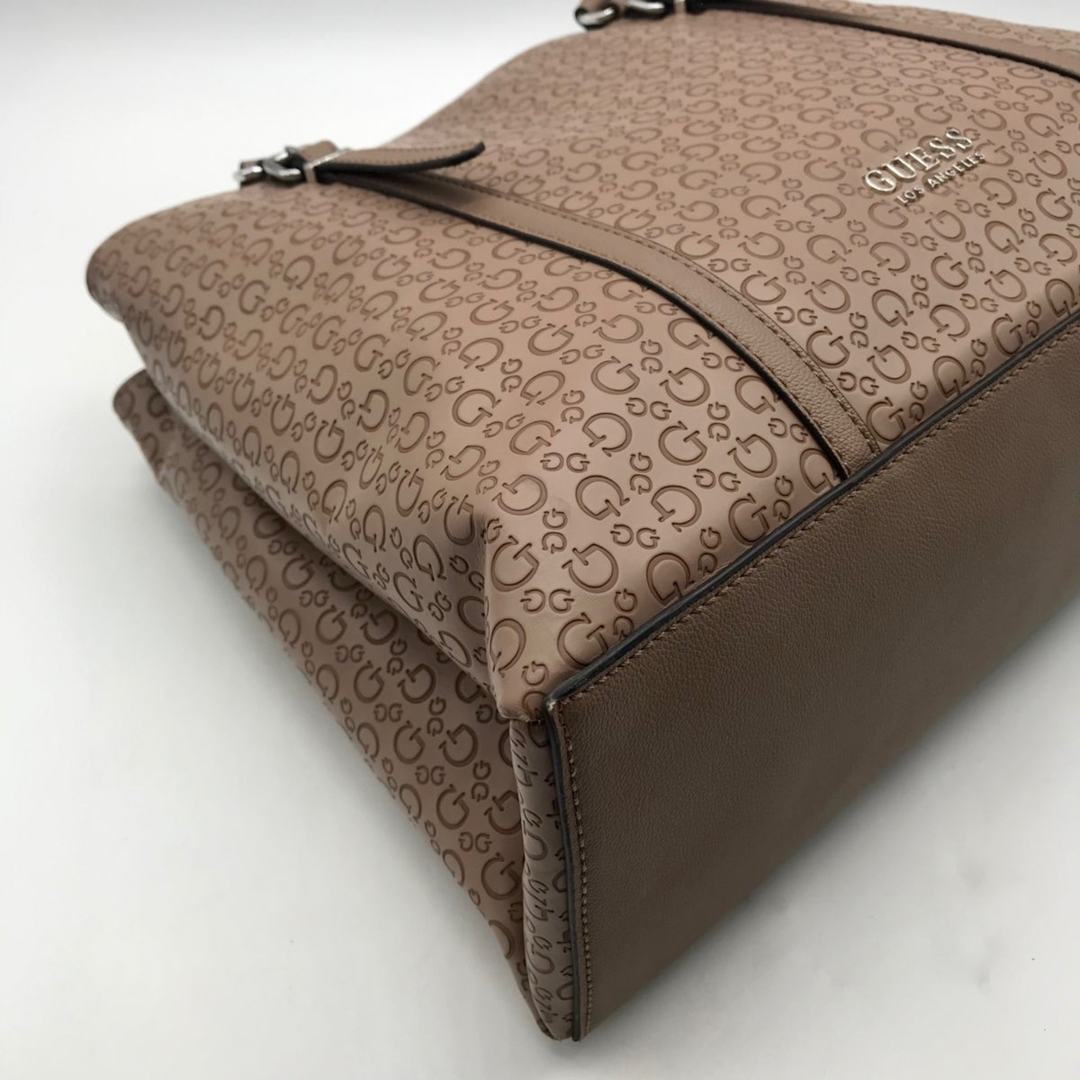 Guess Tan Faux Leather Tote Bag