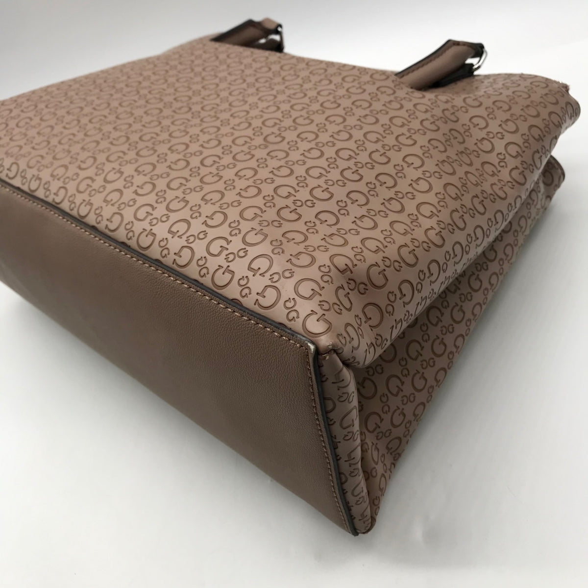 Guess Tan Faux Leather Tote Bag