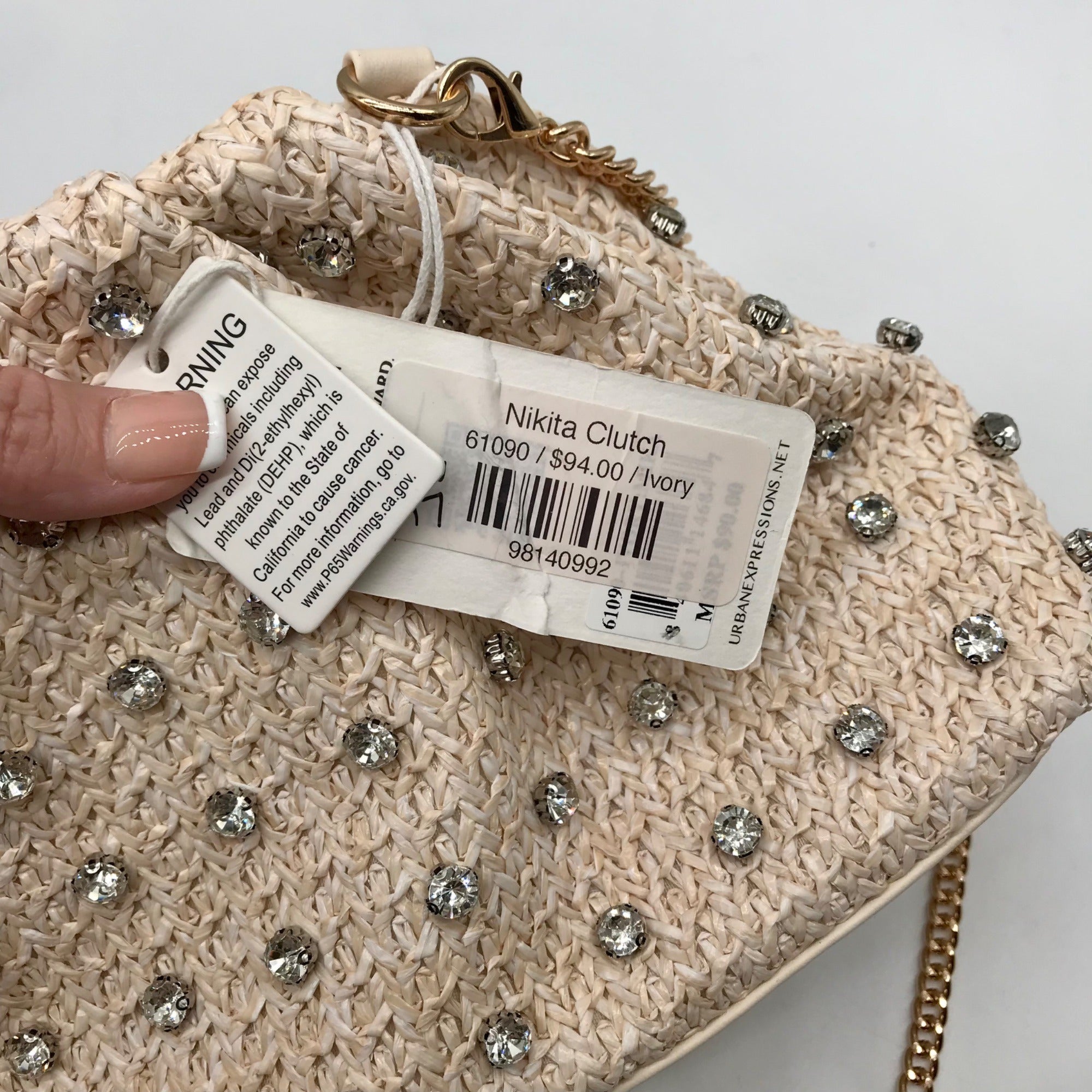 Urban Expressions Ivory Nikita Clutch