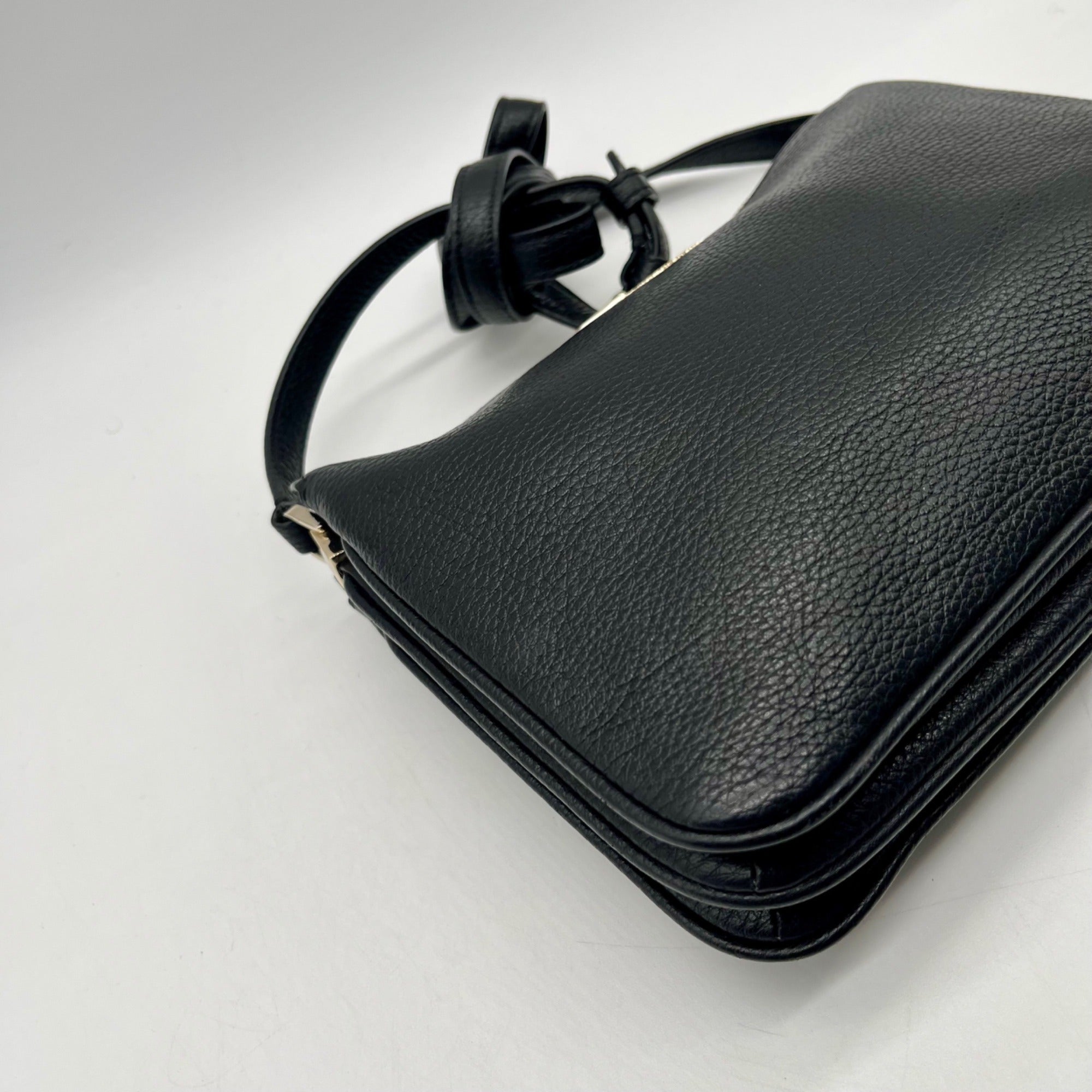 Kate Spade Black Pebbled Leather Crossbody Bag